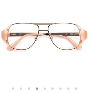 BRAND NEW Caddis Side Hustle readers in polished rose gold matte pink 2.50